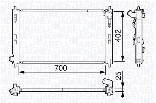 MAGNETI MARELLI Radiaator,mootorijahutus 350213135100